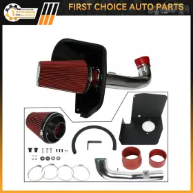 1st107237choice 1stchoice-autoparts For 09-13 Chevy/gmc 1500 4.8l/5.3l/6.0l V8 Cold Air Intake Kit Heat Shield Red