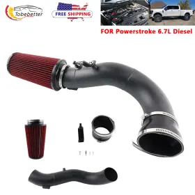 Aim017-rd-bk-us3 2bebetter Cold Air Intake Kit For 17-19 Ford F250 F350 F450 F550 Super Duty 6.7l V8 Turbo