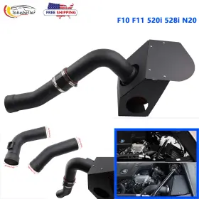 Aim053-bk-rd 2bebetter Aim053-bk-rd-- Cold Air Intake Pipe Heat Shield For Bmw F10/f11 520i/528i N20 2.0l Turbo 12-18