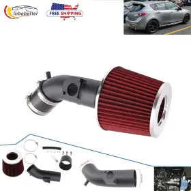 Aim067-bk-rd 2bebetter Short Air Intake Induction Filter For 2010-2012 Mazda 3 All Model 2.5l 4cyl Gt/s
