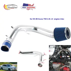 Dr109-tsx-us 2bebetter Blue Cold Air Intake Induction Kit System Filter For 04-08 Acura Tsx 2.4l L4 Na