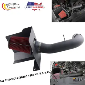 Dr270-bk-rd-us3 2bebetter For 07-08 Gmc Suburban Tahoe Yukon Escalade 4.8l 5.3l V8 Cold Air Intake Kit