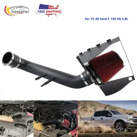 Dr282-bk-rd-us 2bebetter For 15-2020 Ford F150 5.0l V8 Racing Induction Dry Sport Performance Air Intake