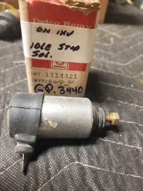 1114421 Ac Delco Gm Nos 68-70 Chevy Chevelle Camaro Corvette Carb Idle Stop Solenoid