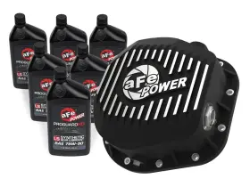 46-70022-wl Afe Power Differential Cover Ford 5.4-7.5l Black Fins Gear Oil Plug-n-play 46-70