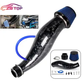 Ofi079-f Annx Forged Carbon Fiber Cold Air Intake Pipe Filter For Honda Civic 92-00 Eg Ek