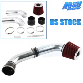 Aim022-rd-sl-thw Aosuracing Cold Air Intake System Pipe Red Filter For 1999-05 Bmw 323/325/328/330 I6 E46