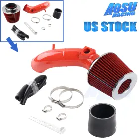 Aim027-rd-rd Aosuracing Red Cold Air Intake System Kit Filter For Honda Accord 8th Gen 2.4l 2008-2012