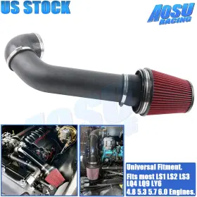 Aim028-rd-bk-thw Aosuracing For Ls1 Ls2 Lsx 4.8l 5.3l 5.7l 6.0l 4 Inch Ls Swap Air Intake Kit Red Filter
