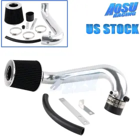 Dr353-sl-bk-thw Aosuracing Black Filter Cold Air Intake Induction Pipe For Honda Civic 1.7l Dx Ex Lx 01-05