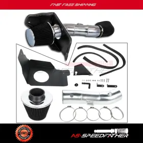 As10730tt245fat As Speedfather Black Cold Air Intake System For Ford Mustang Shelby Bullitt 4.6l 2008-2009