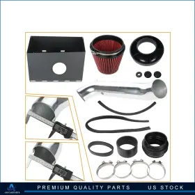 Aup10743car258pa Asucarparts Red Cold Air Intake System Fits Dodge Ram 2500 5.7l 1500 8.3l 2004-2006