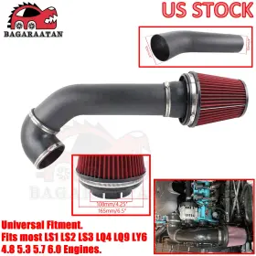Aim028-rd-bk-bhw Bagaraatan Ls Swap Cold Air Intake Kit For Ls1 Ls2 Ls3 Lq4 Lq9 Ly6 4.8 5.3 5.7 6.0l Engines