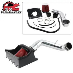 Dr349-sl-rd-bhw Bagaraatan Cold Air Intake System With Red Filter Heat Shield For 2011-2014 Ford F150 5.0l V8