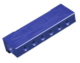 Bxac-00403-bl Blox Racing For 6-port Billet Aluminum Black Universal With Fittings And Plugs