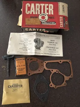 1590n Carter Vintage Unused Carburetor Rebuild Recarburetion Kit Nos