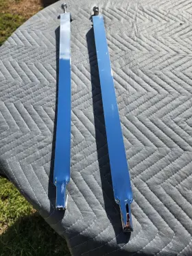 8s00071 Chevrolet 61-64 Impala Gas Tank Straps Triple Chrome