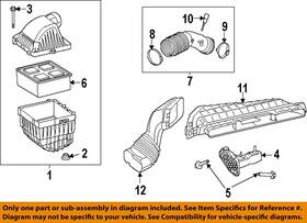 Chrysler Oem 57009256aa 19-25 2500 3500 Engine Air Intake-air Inlet Tube