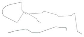 Classic Tube 9291f Late 1967-68 Mustang V8 2 Piece 3/8 Inch Steel Gas Tank To Fuel Pump Line