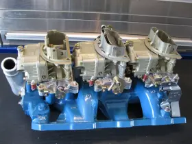 0-4144-1 Dashman For Pontiac Tri-power Intake Adapter Big Gto Rochester 2gc Carb To Holley 2300