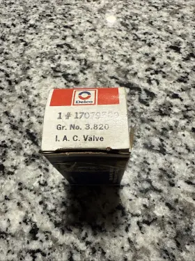 17079599 Delco Nos Gm Iac Valve 1984-88 Century Electra Regal Riviera 98 Cutlass