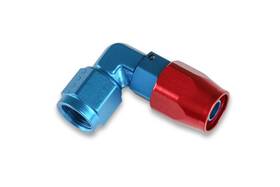 Earls 809010erlp 90 Degree Swivel-seal Hose End -10 An - Red/blue Clamshell Package
