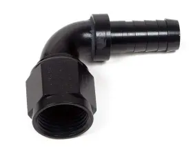 At709106erl Earls Auto-crimp Hose End - 90 Degree Size -6 Black