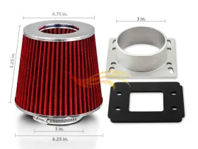 Af3r Eauto Tuning Eadp-unv Maf Sensor Intake Adapter Red Filter For 84-85 91-95 318i 1.8l L4