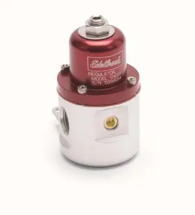 174131 Edelbrock Carbureted Adjustable Bypass Fuel Pressure Regulator 160gph Red