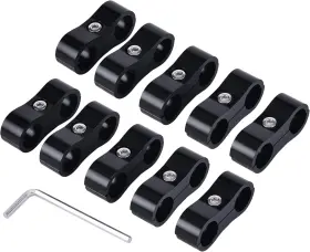 Kt00503an6bk-amz1 Evil Energy 6an Hose Separator Clamp An6 Fuel Line Mounting Black