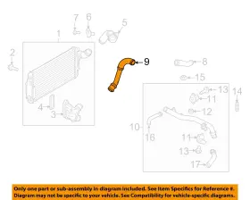 Aa5z6c646d Ford Oem 10-19 Flex Cooling Intercooler-center Duct