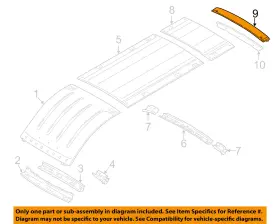 Bk3z6150202a Ford Oem 15-17 Transit-150 Roof Components-rear Pnl