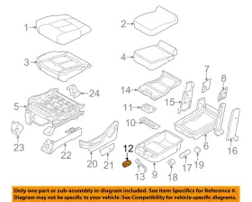Bu5z1506082b Ford Oem 11-16 F-250 Super Duty Front Seat Components-cyl Keys