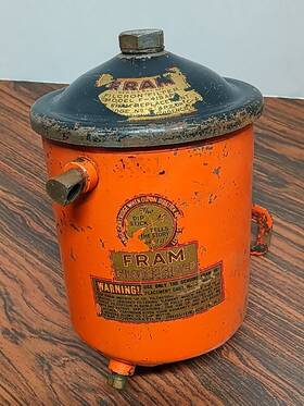 Fram F3-43 Filter Canister F-415 P2 1955 1956 1957 1958 1959 Ford Hudson Jeep Mercedes