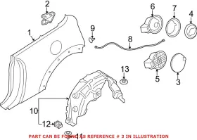 51177404550-bb Genuine Mini Oem Rear Fuel Filler Door 51177404550 For Cooper 2014