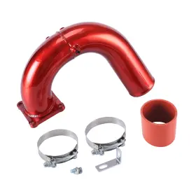 Ge0275 Gesa8736 High Flow Intake Elbow Tube Pipe For 03-07 Dodge Ram 5.9 5.9l Cummins Diesel Red