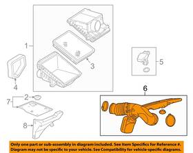 Gm Oem 5433534 Air Cleaner-rear Intake Duct Tube Hose Replacement 20872169