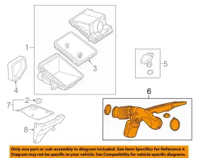 20872169 Gm Oem 5433534 Air Cleaner-rear Intake Duct Tube Hose Replacement