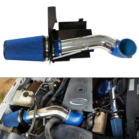 Autop785 Gof Fit 99-07 Chevy Gmc V8 4.8l/5.3l/6.0l 4 Inch Cold Air Intake Kit Heat Shield Blue