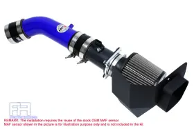 827-520bl Hps Performance Air Intake Filter Kit With Heat Shield For 03-06 Nissan 350z 3.5l V6 Blue Pipe