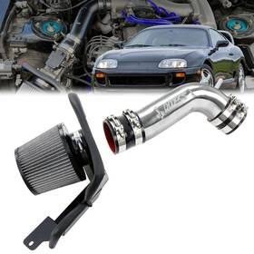 Hps Performance 827-715p Polish Shortram Air Intake With Heat Shield For 93-96 Toyota Supra 3.0 Nonturbo