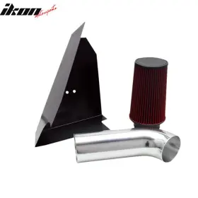 Xt-aih-218011p Ikon Motorsports Fits 96-99 Silverado Suburban 5l 5.0 Red Cold Air Intake Shield