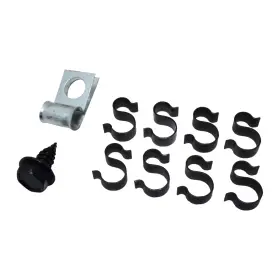 Buf304 Inline Tube 64-65 Buick A Body 3/8 With Ret Fuel Line Clips Clamp Bracket Kit Set