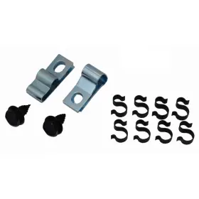 Buf307 Inline Tube 68-69 Buick A Body 3/8 With Ret Fuel Line Clips Clamp Bracket Kit Set