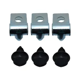Cif301 Inline Tube 55-57 Chevy Bel Air 3/8 Fuel Line Clips Clamp Bracket Kit Set Nos