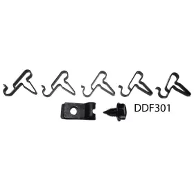 Ddf301 Inline Tube 63-69 Dodge Plymouth A Body 5/16 Fuel Line Clip Clamp Bracket Set Kit Nos