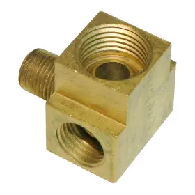 Inl13084 Inline Tube Fuel Junction Distribution Block Brass Tri Power 1964-66 Pontiac Gto Lemans 1pc