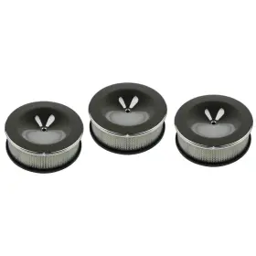 Inl14468 Inline Tube Tri Power Air Cleaner Assembly Kit Chrome Lid Filter And Base 1966 Gto 442