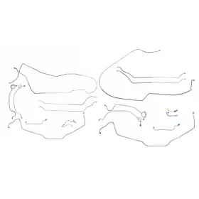 Inl30185 Inline Tube 71-72 Chevelle Convertible Main Fuel Line And Return Lines 3/8-1/4 Inch 2 Pc Set