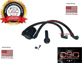 3029d-b J&l / Jlt Performance Black Billet Oil Separator Catch Can 2015-2023 Mustang 2.3 Ecoboost